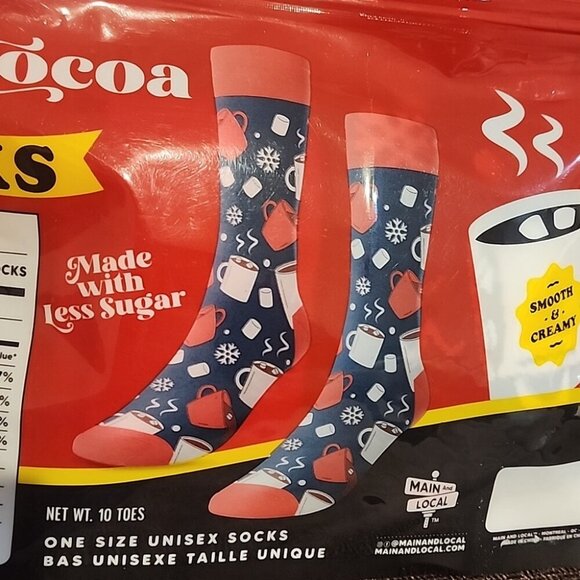 Hot Cocoa SOCKS novelty gift pack unisex warm crew christmas winter mens womens - Picture 2 of 4